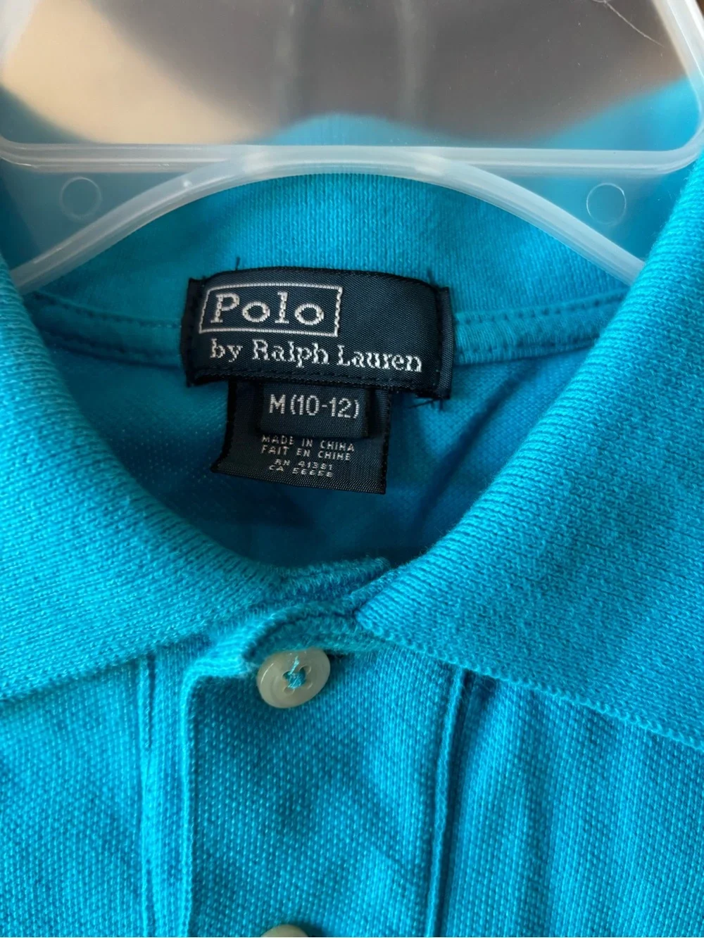 Ralph Lauren Boys Bright Turquoise Short-Sleeve Polo